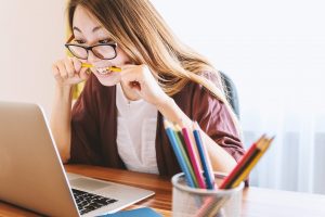 student with laptop